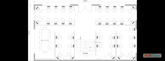 Draft plan of the first floor of a new academic building
